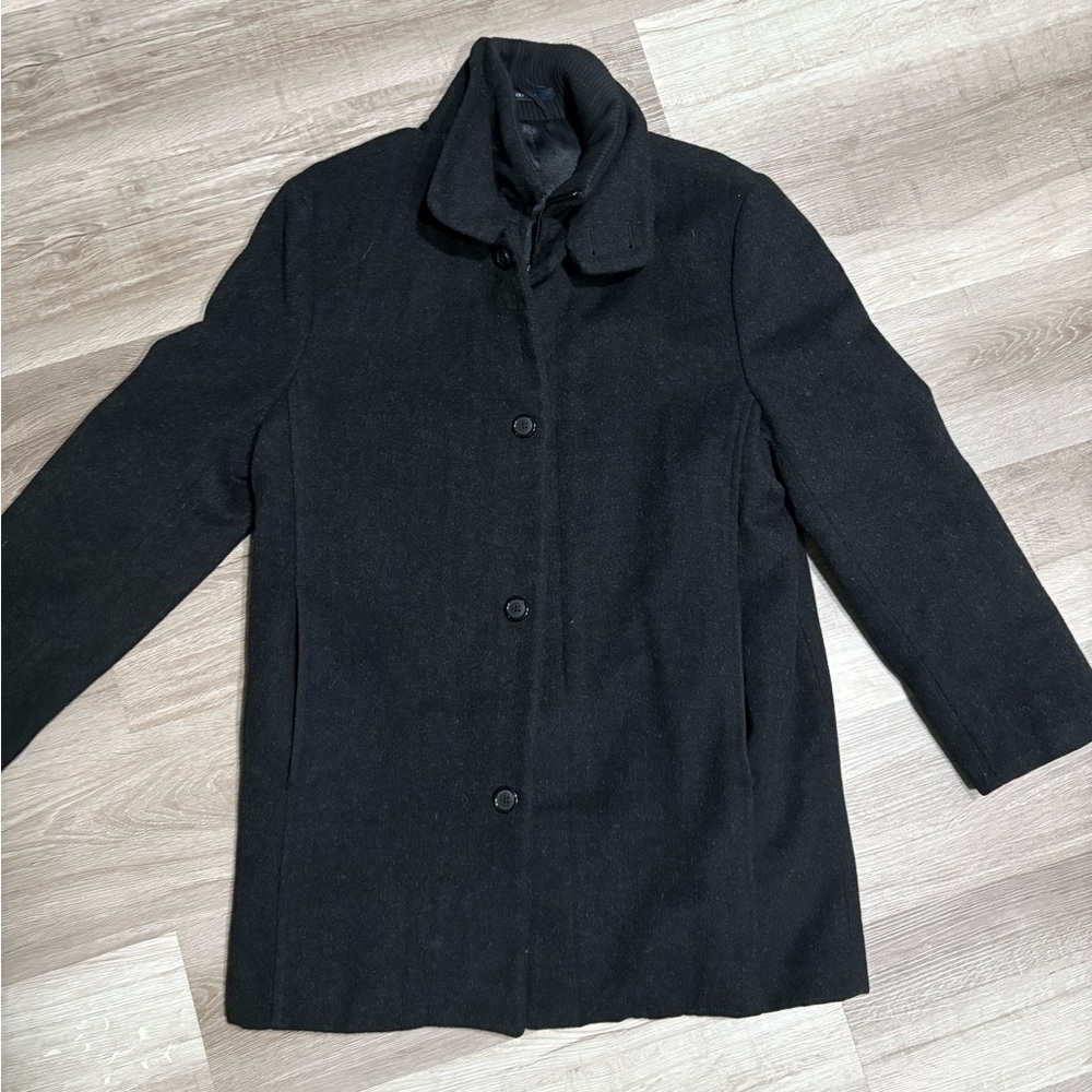 Nautica  100% wool. Black Trench Coat. Size 38s